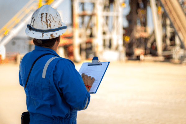 man at oilfield operations